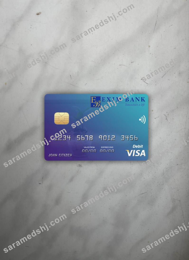 Djibouti Exim Bank visa debit card photolook front